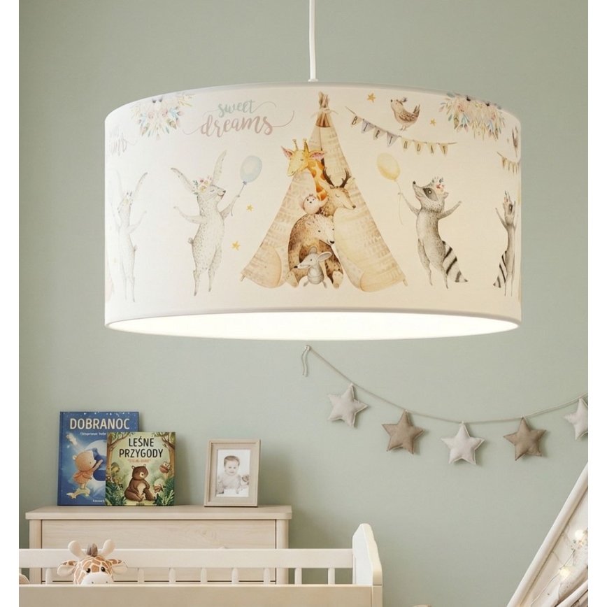 Children's ceiling light KIDS ROOM 1xE27/60W/230V Ø 40 cm animal-themed