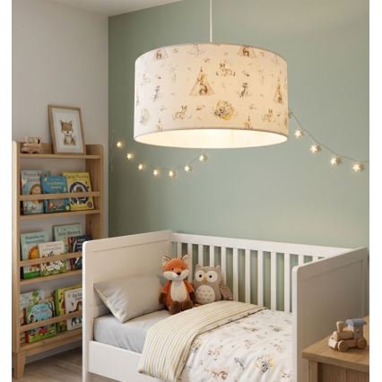 Children's ceiling light KIDS ROOM 1xE27/60W/230V Ø 40 cm animal-themed