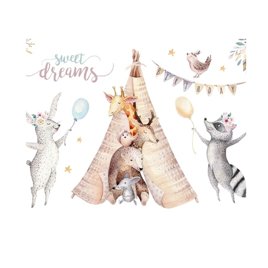 Children's ceiling light KIDS ROOM 1xE27/60W/230V Ø 40 cm animal-themed