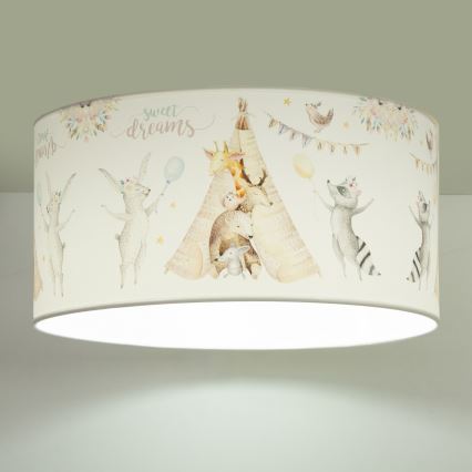 Children's ceiling light KIDS ROOM 1xE27/60W/230V, Ø 40 cm, animal-themed