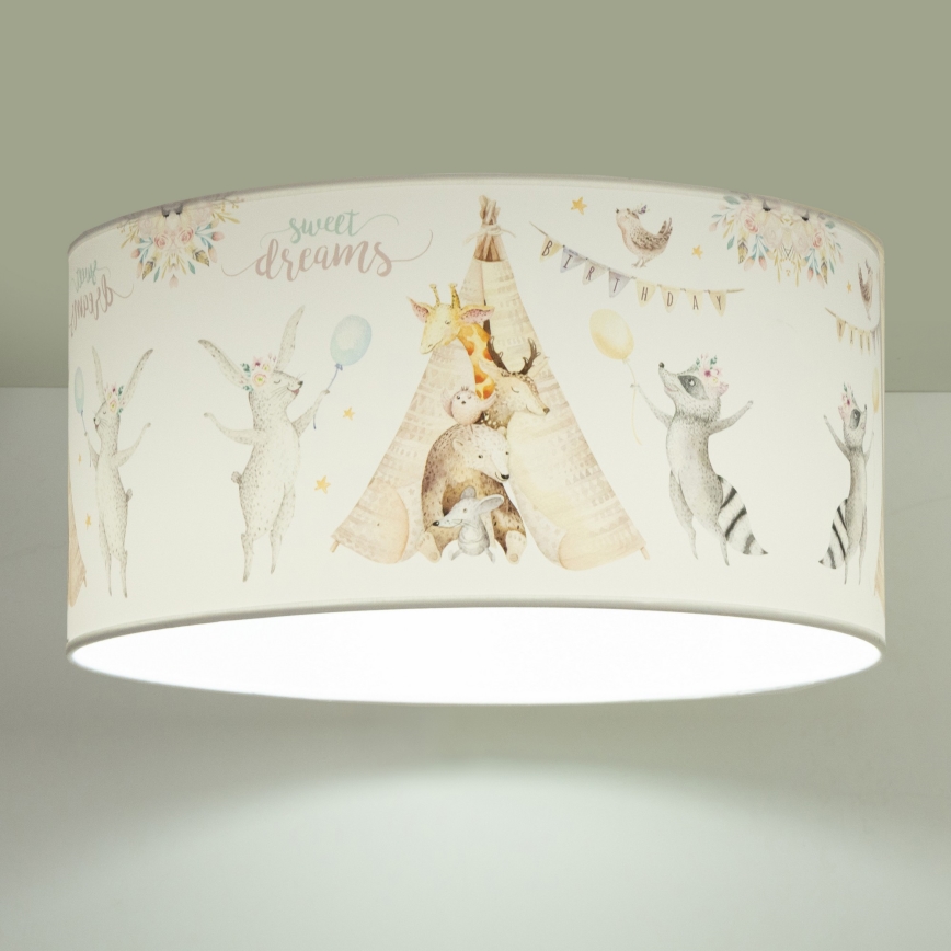 Children's ceiling light KIDS ROOM 1xE27/60W/230V, Ø 40 cm, animal-themed