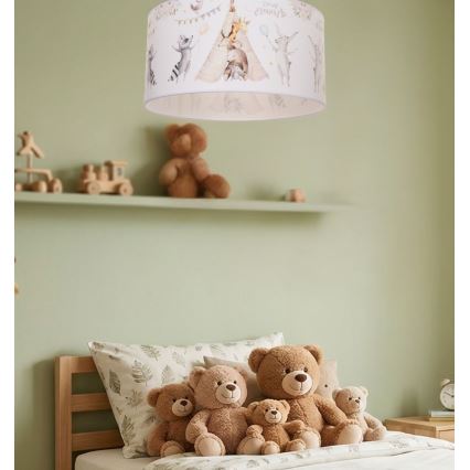 Children's ceiling light KIDS ROOM 1xE27/60W/230V, Ø 40 cm, animal-themed