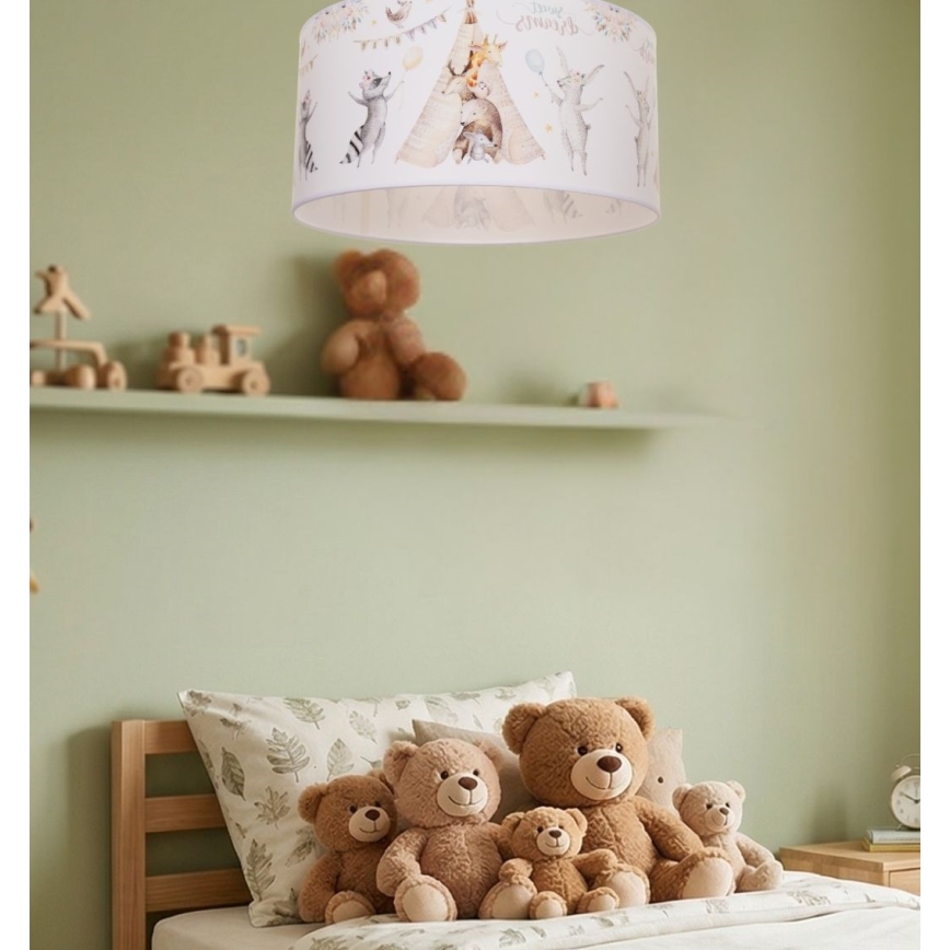 Children's ceiling light KIDS ROOM 1xE27/60W/230V, Ø 40 cm, animal-themed