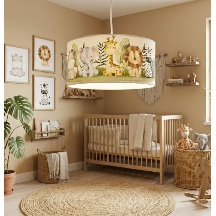 Children's ceiling light KIDS ROOM 1xE27/60W/230V Ø 40 cm Jungle