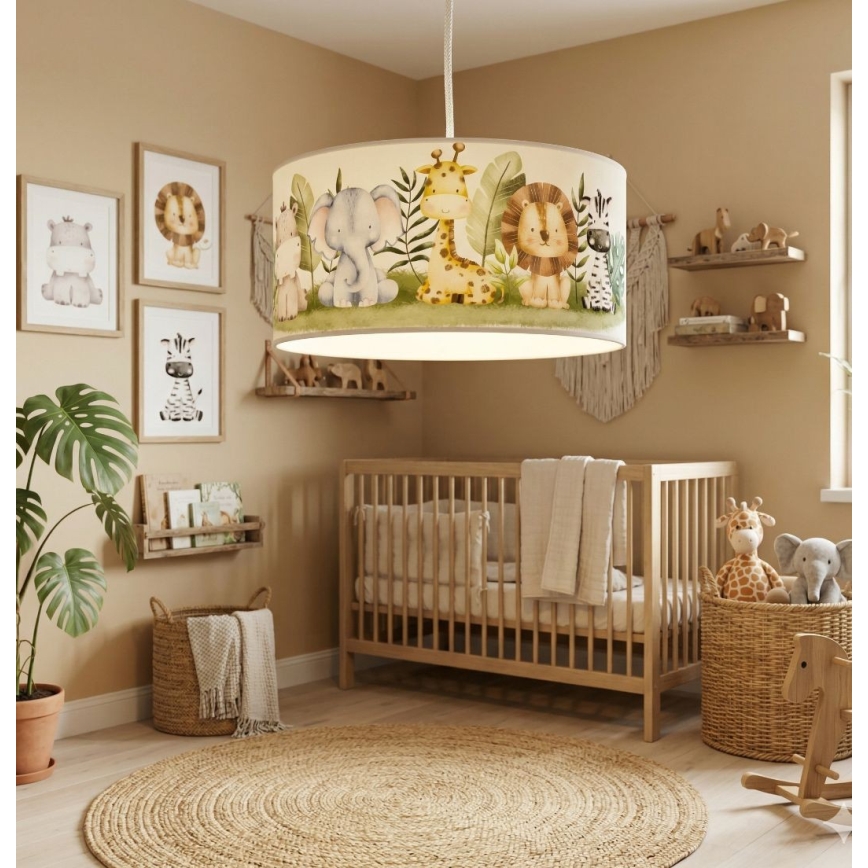 Children's ceiling light KIDS ROOM 1xE27/60W/230V Ø 40 cm Jungle