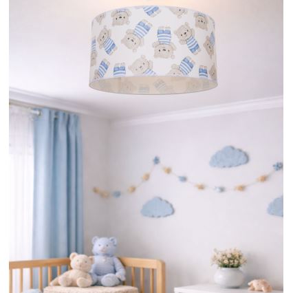 Children's ceiling light KIDS ROOM 1xE27/60W/230V Ø 40 cm teddy bear