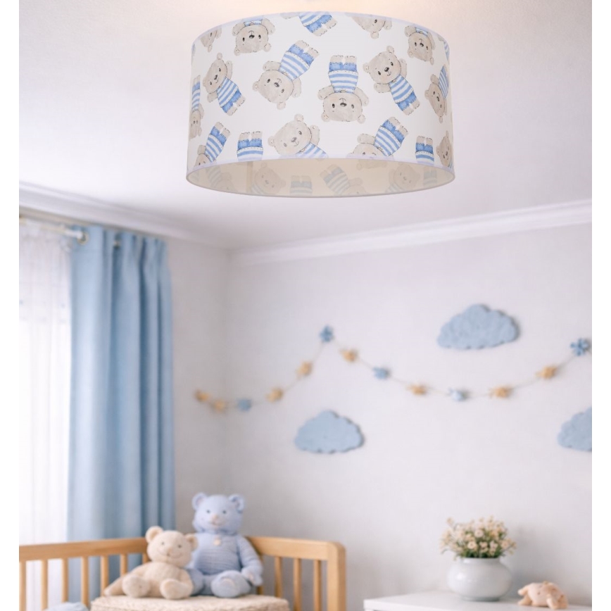 Children's ceiling light KIDS ROOM 1xE27/60W/230V Ø 40 cm teddy bear