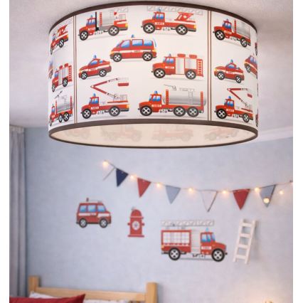 Children's ceiling light KIDS ROOM 1xE27/60W/230V, Ø 40 cm — firefighter-themed