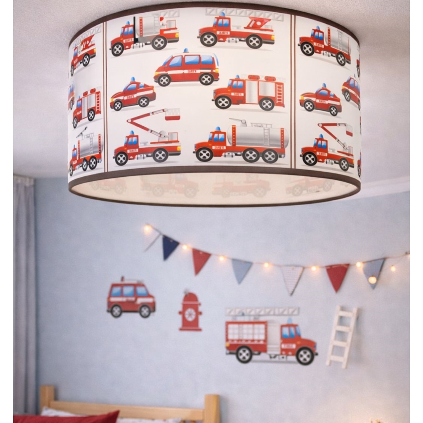 Children's ceiling light KIDS ROOM 1xE27/60W/230V, Ø 40 cm — firefighter-themed