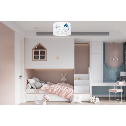 Children's ceiling light OCEAN 1xE27/60W/230V