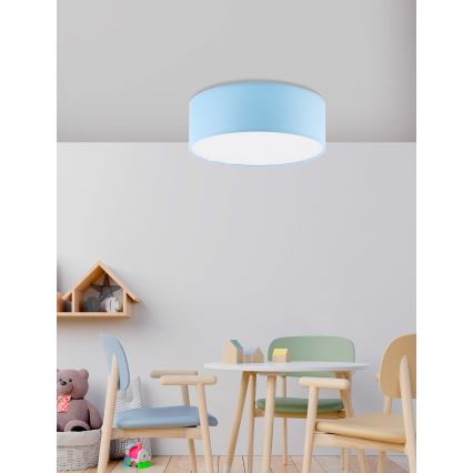 Children's ceiling light RONDO KIDS 4xE27/15W/230V blue