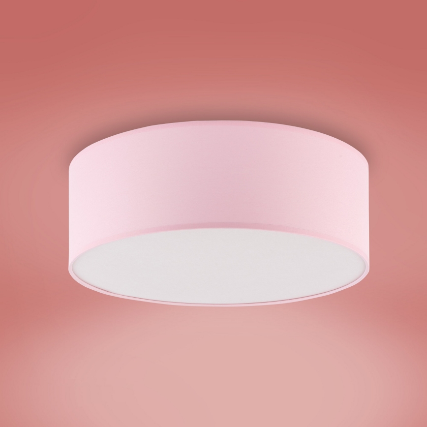 Children's ceiling light RONDO KIDS 4xE27/15W/230V pink