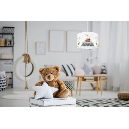 Children's chandelier BEARS 1xE27/60W/230V