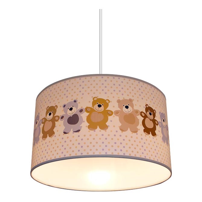 Children's chandelier BEARS 1xE27/60W/230V