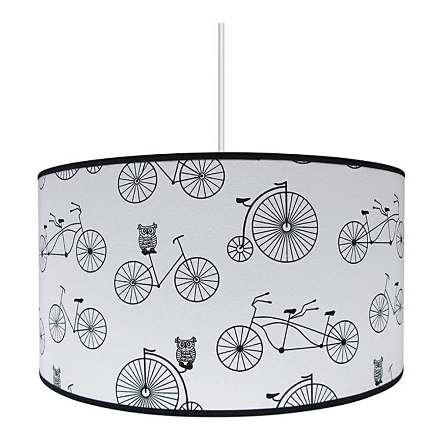 Children's chandelier BIKE 1xE27/60W/230V white/black