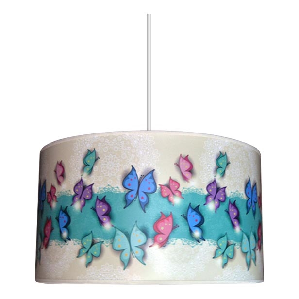 Children's chandelier BUTTERFLY 1xE27/60W/230V