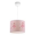 Children's chandelier CANDY 1xE27/40W/230V pink