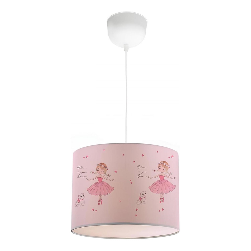 Children's chandelier CANDY 1xE27/40W/230V pink
