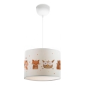 Children's chandelier CANDY 1xE27/40W/230V white/brown