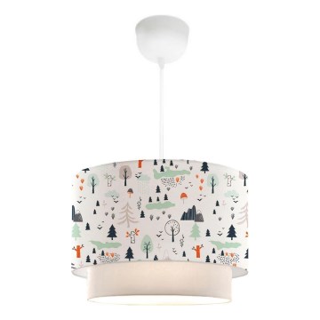 Children's chandelier CANDY 1xE27/40W/230V white/multicolored
