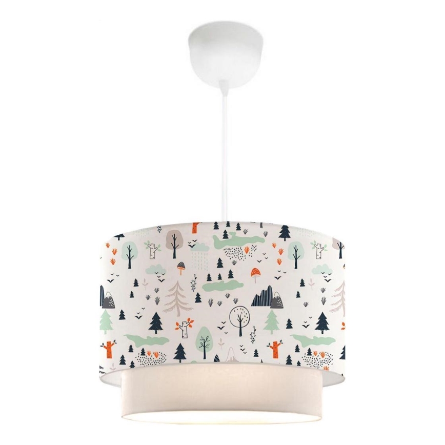 Children's chandelier CANDY 1xE27/40W/230V white/multicolored