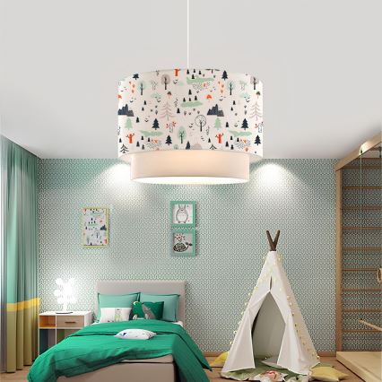 Children's chandelier CANDY 1xE27/40W/230V white/multicolored