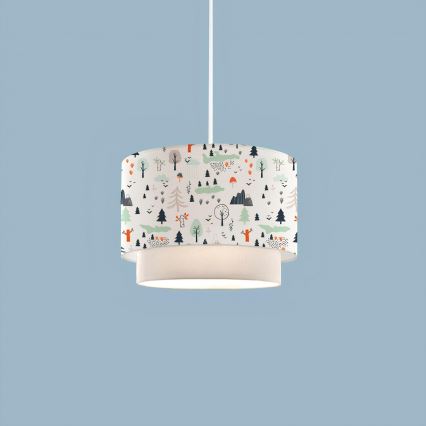 Children's chandelier CANDY 1xE27/40W/230V white/multicolored