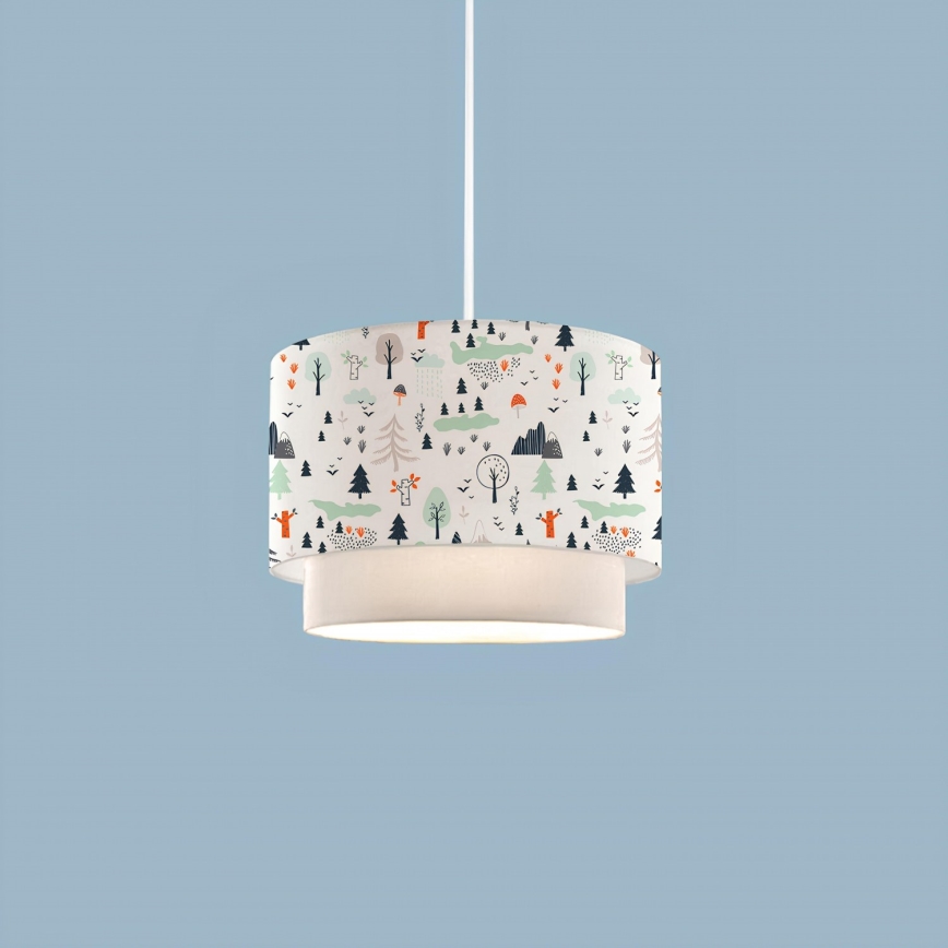Children's chandelier CANDY 1xE27/40W/230V white/multicolored
