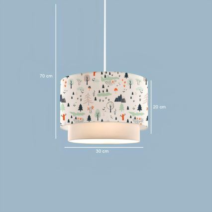 Children's chandelier CANDY 1xE27/40W/230V white/multicolored