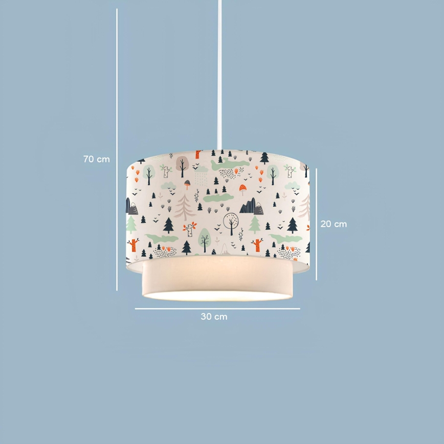 Children's chandelier CANDY 1xE27/40W/230V white/multicolored