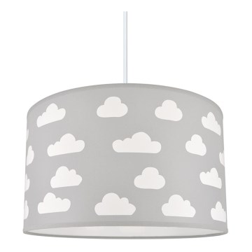 Children's chandelier CLOUDS GREY 1xE27/60W/230V
