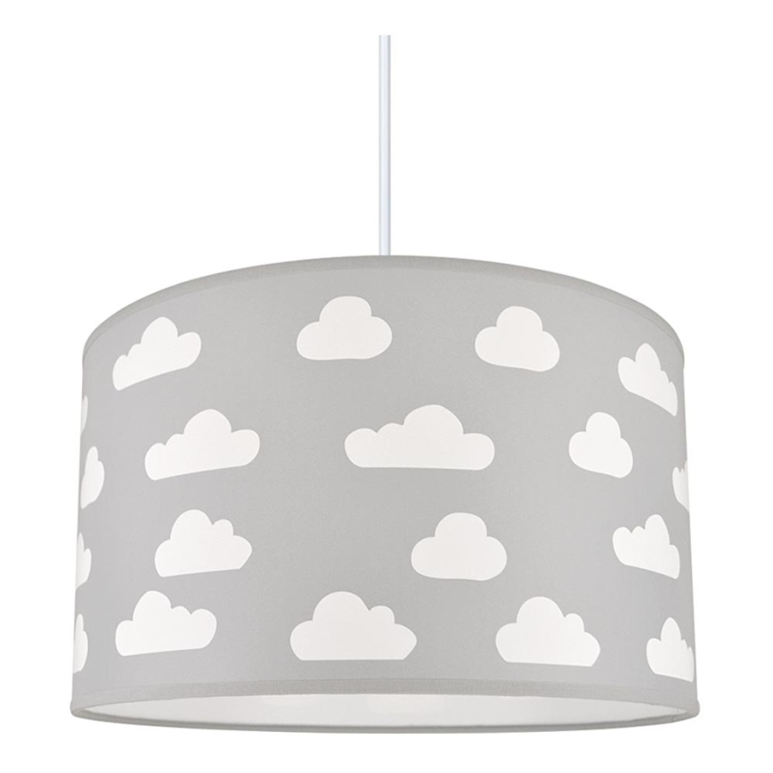 Children's chandelier CLOUDS GREY 1xE27/60W/230V