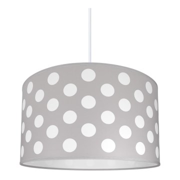 Children's Chandelier DOTS GREY 1×E27/60W/230V