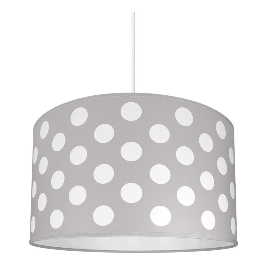 Children's Chandelier DOTS GREY 1×E27/60W/230V