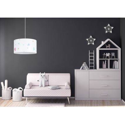 Children's chandelier DRUKI 1xE27/60W/230V