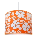 Children's chandelier FLOWERS 1xE27/60W/230V orange