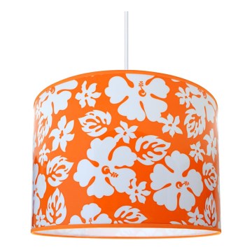 Children's chandelier FLOWERS 1xE27/60W/230V orange