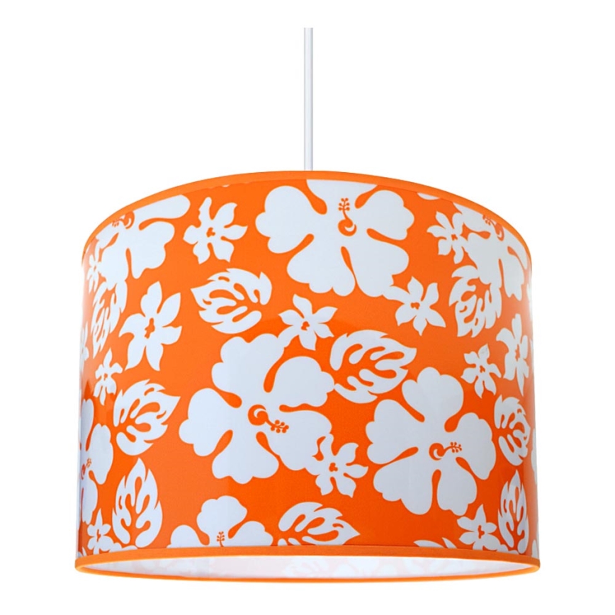 Children's chandelier FLOWERS 1xE27/60W/230V orange