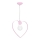 Children's chandelier LOVE 1xE27/60W/230V light pink