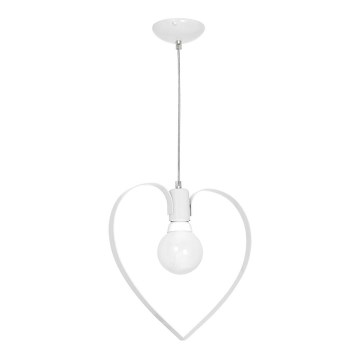Children's chandelier LOVE 1xE27/60W/230V white