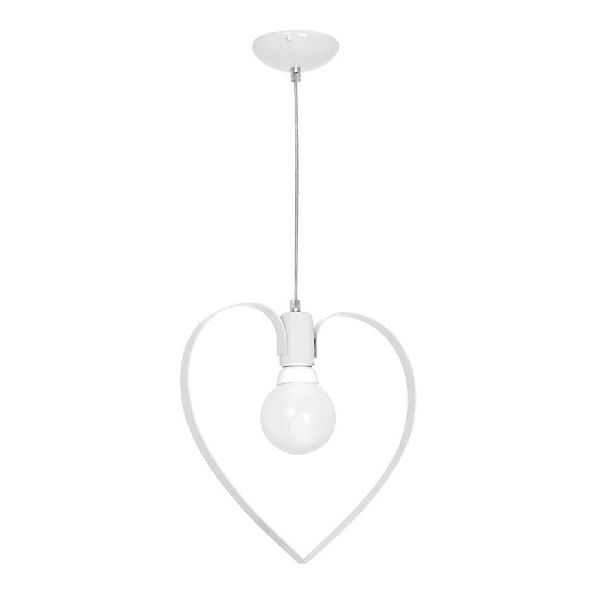 Children's chandelier LOVE 1xE27/60W/230V white