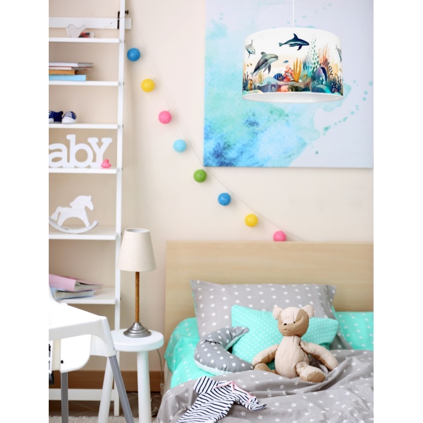 Children's chandelier OCEAN 1xE27/60W/230V