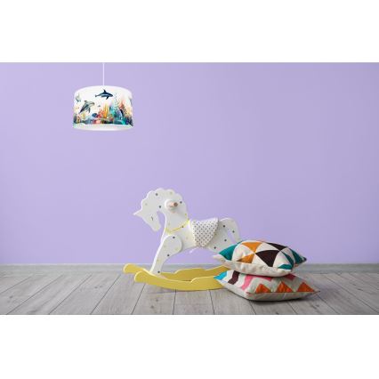 Children's chandelier OCEAN 1xE27/60W/230V