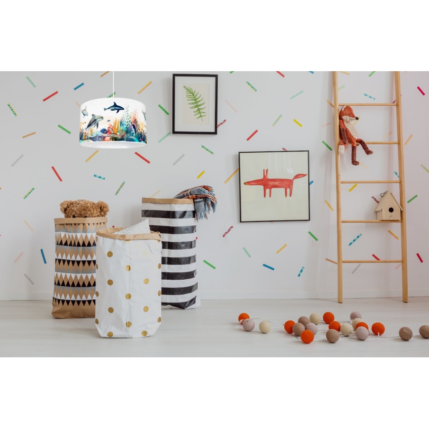 Children's chandelier OCEAN 1xE27/60W/230V