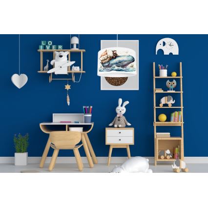 Children's chandelier OCEAN 1xE27/60W/230V