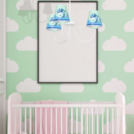 Children's chandelier on a pole DOLPHIN 3xE14/40W/230V