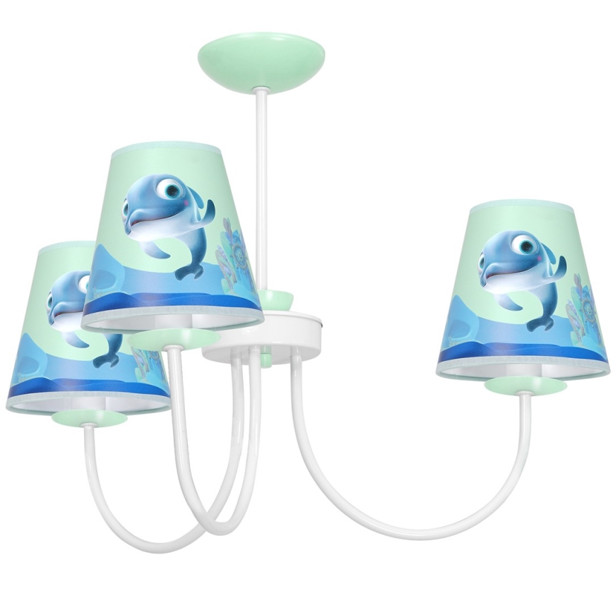 Children's chandelier on a pole DOLPHIN 3xE14/40W/230V