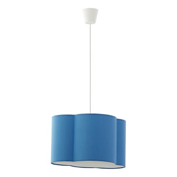 Children's chandelier on a string CLOUD 1xE27/25W/230V blue