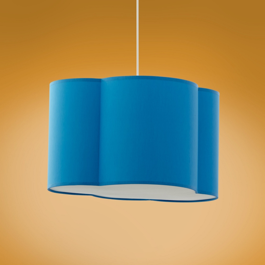 Children's chandelier on a string CLOUD 1xE27/25W/230V blue