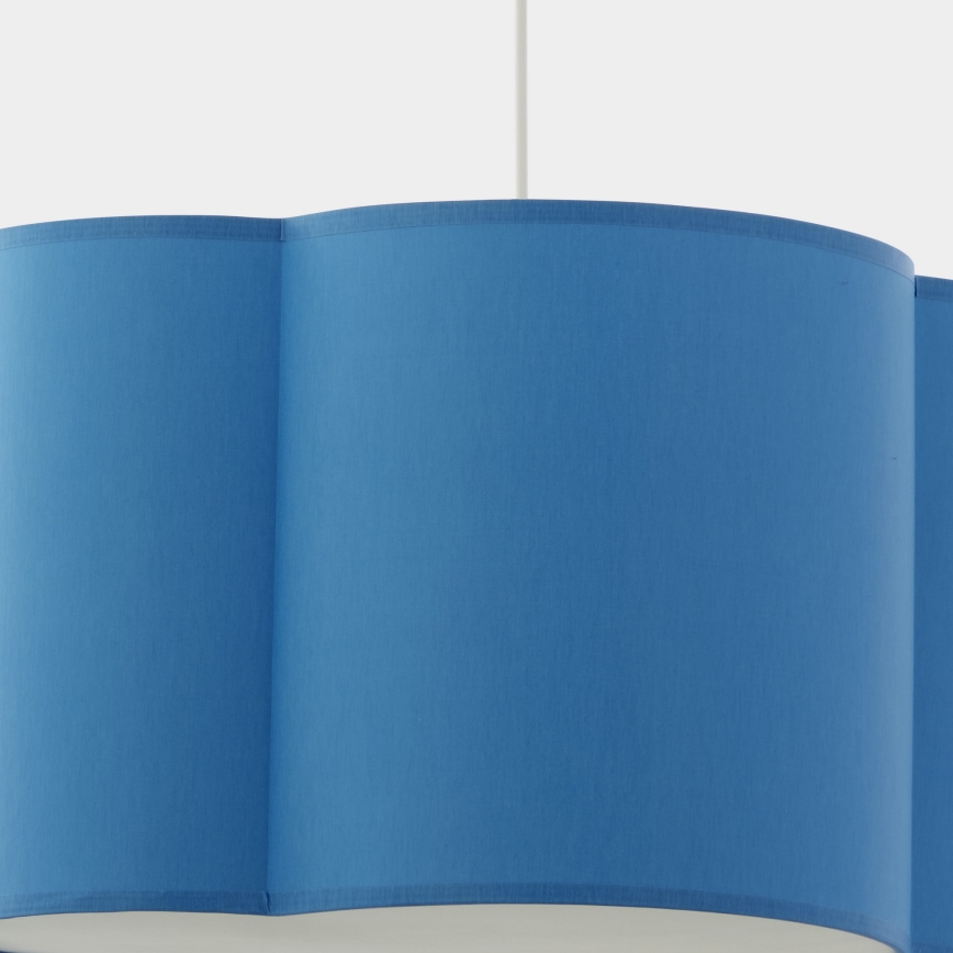 Children's chandelier on a string CLOUD 1xE27/25W/230V blue